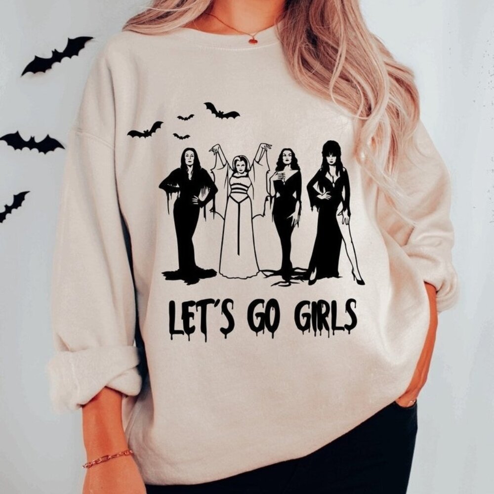 Ladies Of Halloween Goth Sweatshirt Spooky Fall Cozy Pullover Gift Idea 05